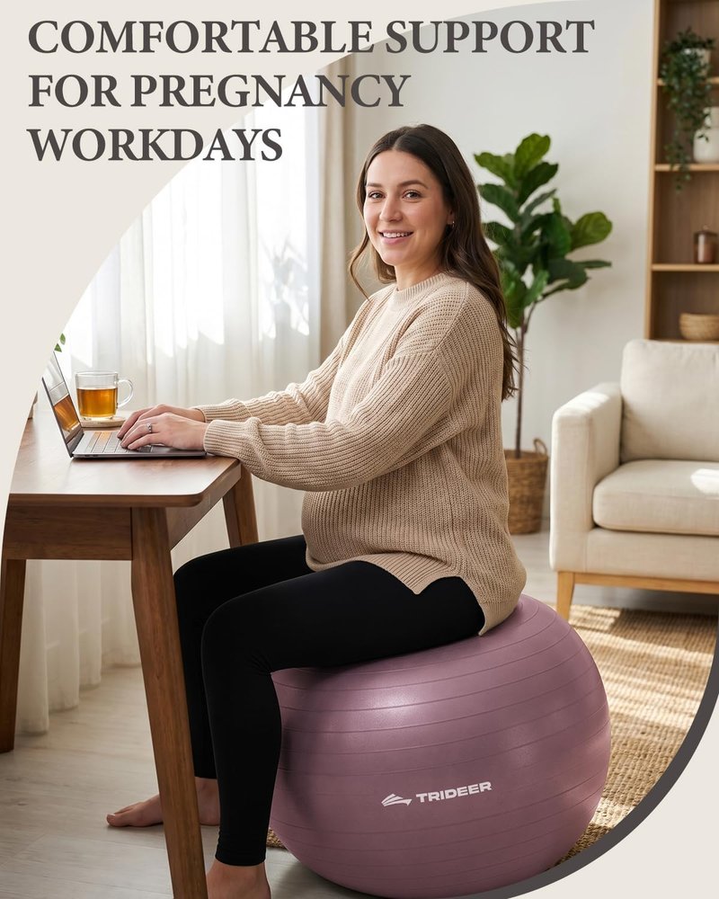 Trideer Exercise Ball - Stability Ball for Yoga, Pilates & Core Training | Office Seating & Balance Improvement