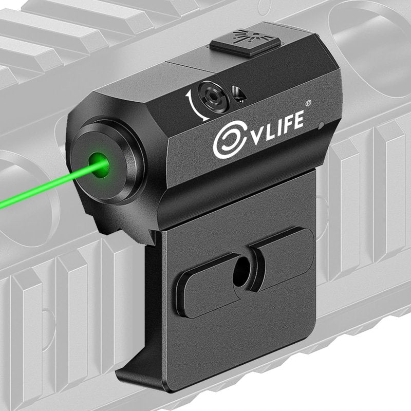 CVLIFE Rifle Green Laser Sight Compatible with M-Lok and Picatinny Rail Mount, Low Profile Green Laser for Rifle Magnetic Rechargeable Laser Beam Sight