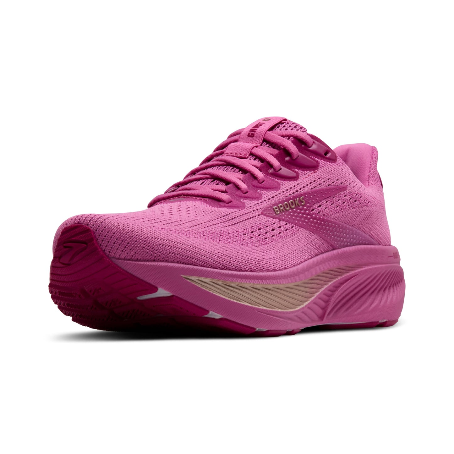 Brooks Women’s Ghost 17 Neutral Running Shoe - Pink/Fuchsia/Gold - 6 Medium