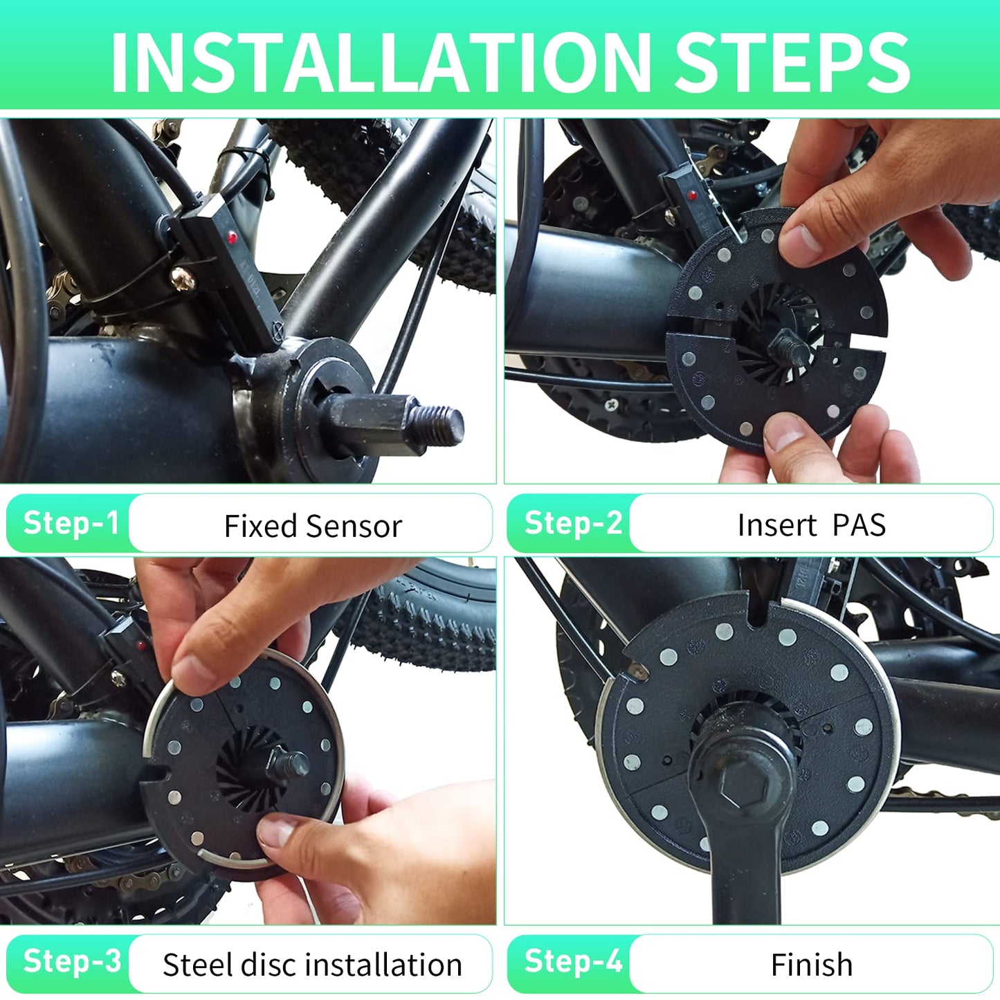 MUSELK Ebike 36V 48V 52V 60V Pas Pedal Assist Sensor Kt-D12L Kt D12 D12L 12 Magnet Easy to Install Electric Bicycle Accessories