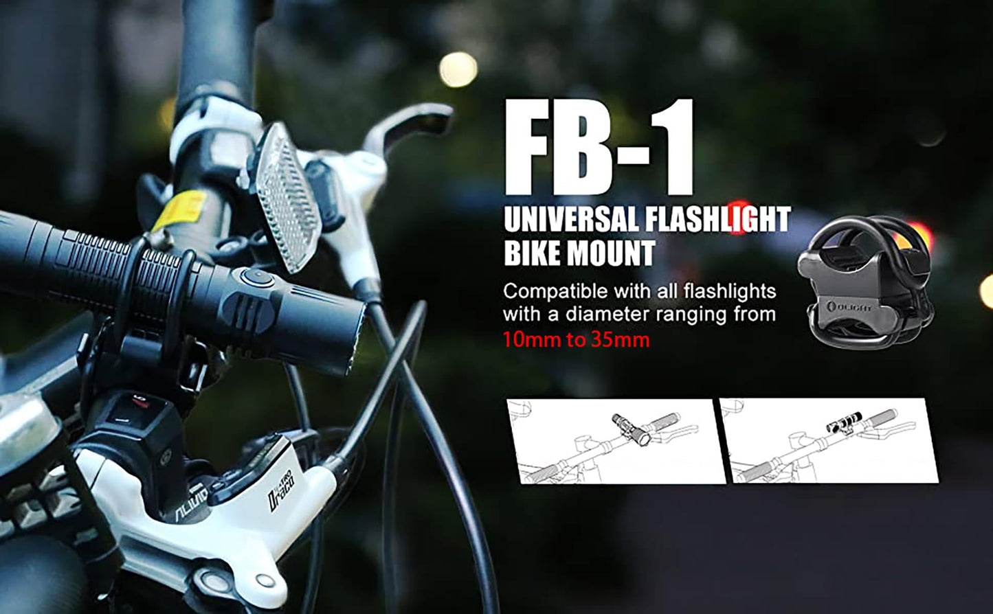 OLIGHT FB-1 Universal Flashlight Bike Mount for Flashlight (Bicycle Lighting Mount Accessories)