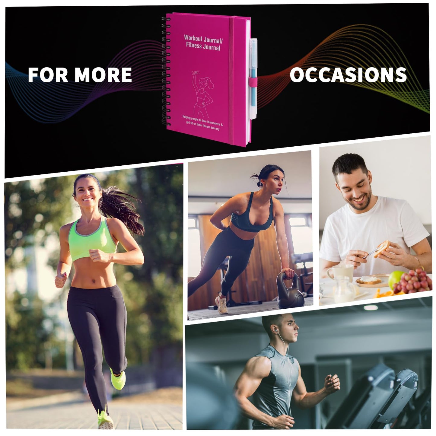 Fitness Journal and Workout Planner for Women & Men - Workout Log Book for Track Progress, Weight Loss - Home Gym Essentials for Training Monitoring