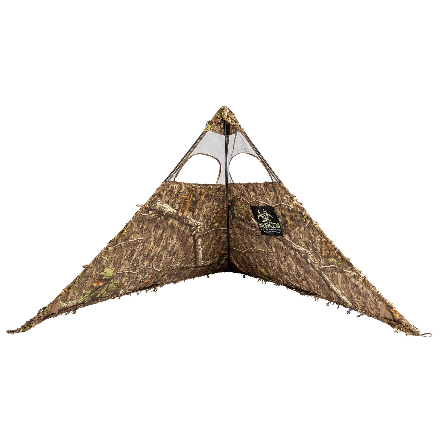 Nukem Grab & Go Hunting Ground Blind - Mossy Oak Country Roots 3D Leafy - Lightweight Stake-Free Pop Up Turkey & Deer Blind (Regular)