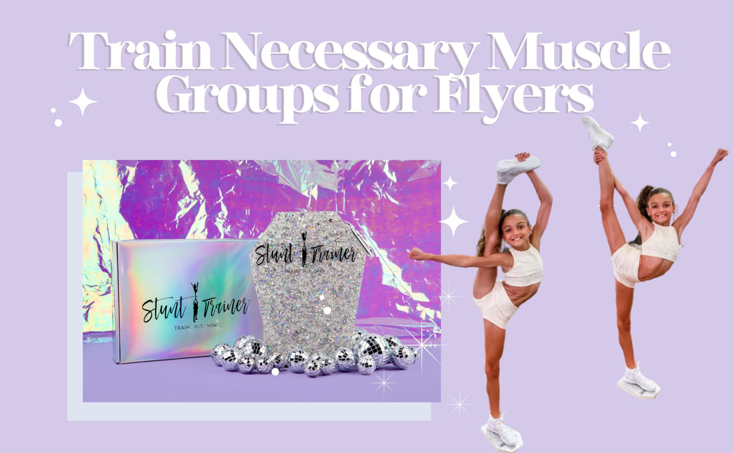 Stunt Trainer Flyer Cheer Balance Board for Cheerleader Balance & Flexibility Core Strength Training - Cheer Balance Trainer Stunting Practice Board Cheerleading Equipment for Flyers, Grey
