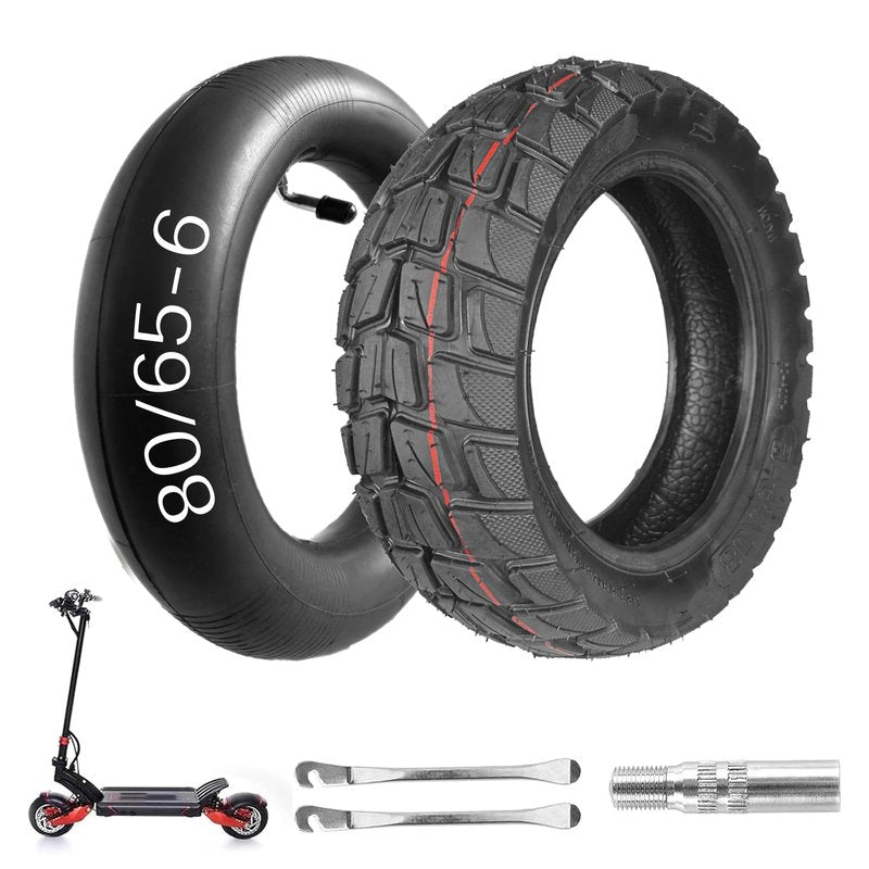 80/65-6 Scooter Tire Replacement, 255x80 10x3 Tire and Tube Set, 10 inch Tire, for Nanrobot D4/D5/D6+/Apollo Pro/Kugoo Kirim M4 Pro/Varla Eagle One/Kaabo Wolf Warrior/Mantis 10 Electric Scooter