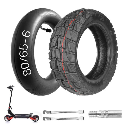 80/65-6 Scooter Tire Replacement, 255x80 10x3 Tire and Tube Set, 10 inch Tire, for Nanrobot D4/D5/D6+/Apollo Pro/Kugoo Kirim M4 Pro/Varla Eagle One/Kaabo Wolf Warrior/Mantis 10 Electric Scooter