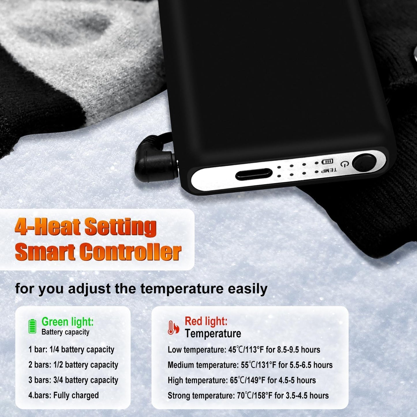 Heated Socks APP Control for Men Women, 6000mAh*2 Battery Heated Socks, Electric Feet Warmers Rechargeable Smart Foot Warmers Washable for Camping Fishing Cycling Skiing Skating Hiking Camping