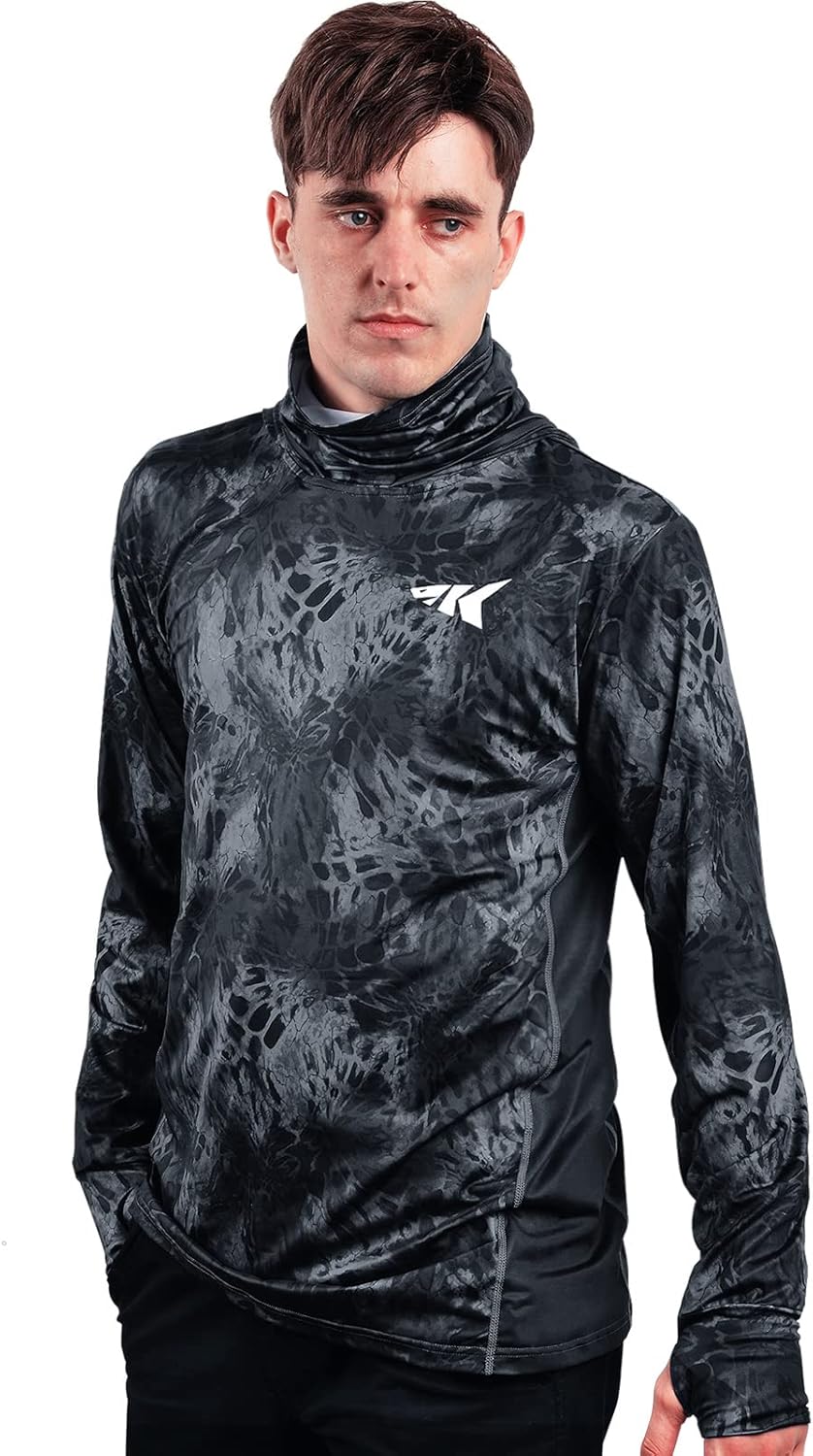 KastKing Men's UPF 50 Long Sleeve Fishing Hoodie - UV Protection, Lightweight & Comfortable