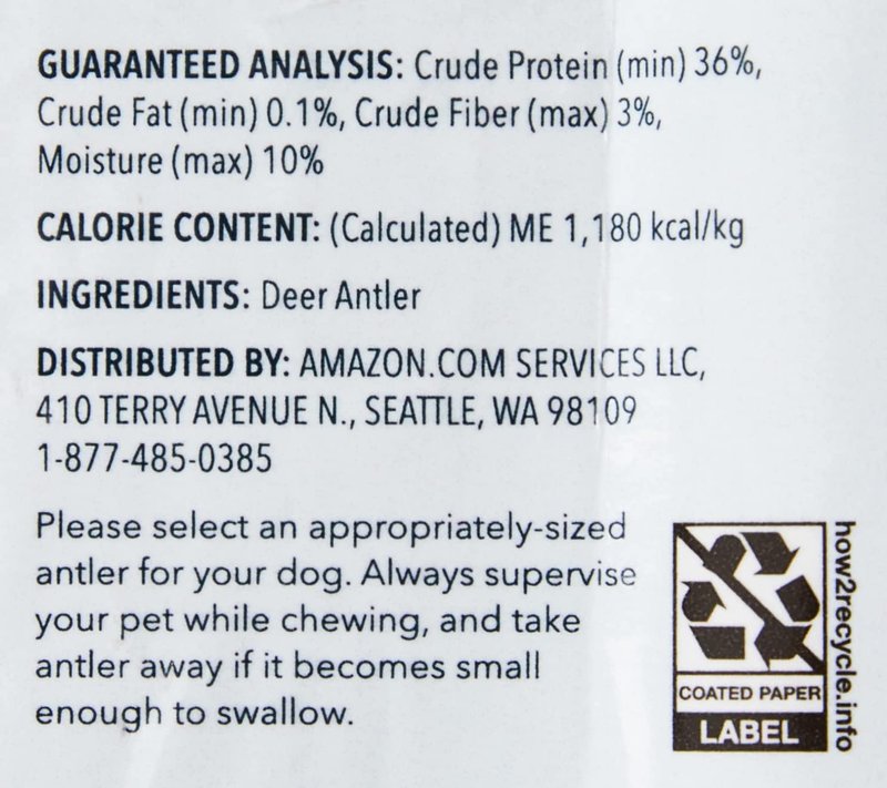 Wag Dog Deer Antler Chew - Naturally Shed, Long-Lasting Treat for Aggressive Chewers | Small Size (4-5.5 inches)
