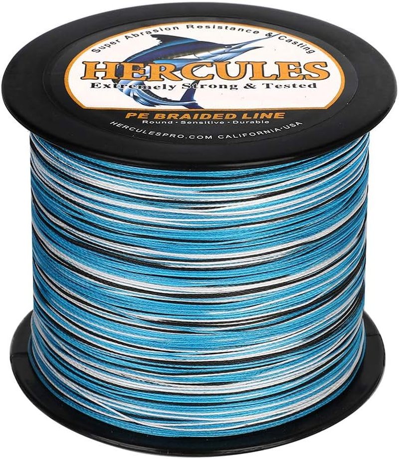 HERCULES Braided Fishing Line - Super Strong 4 Strands, 6LB to 100LB Test | Saltwater, 100M to 1000M, 0.08MM to 0.55MM