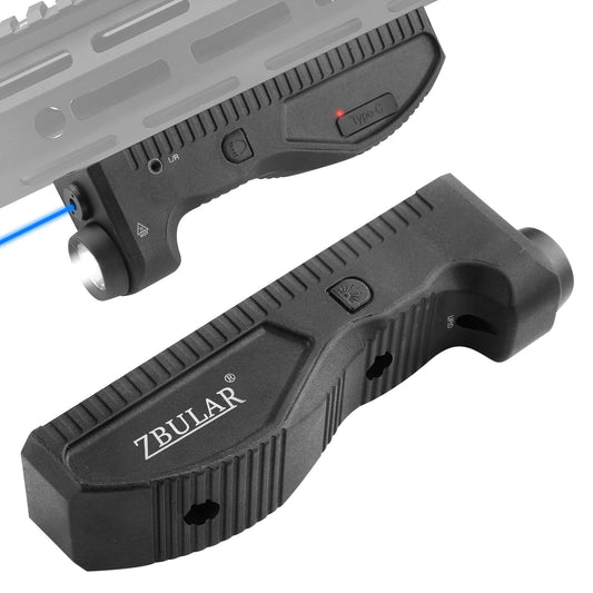 ZBULAR 1650 Lumens Strobe Function,Light Laser Combo Compatible with M-Lok Rail Surface, Tactical Flashlight and Blue Laser Sight,High Real Lumen,USB-C Rechargeable IIIA Class Laser Power Output ≤5mW