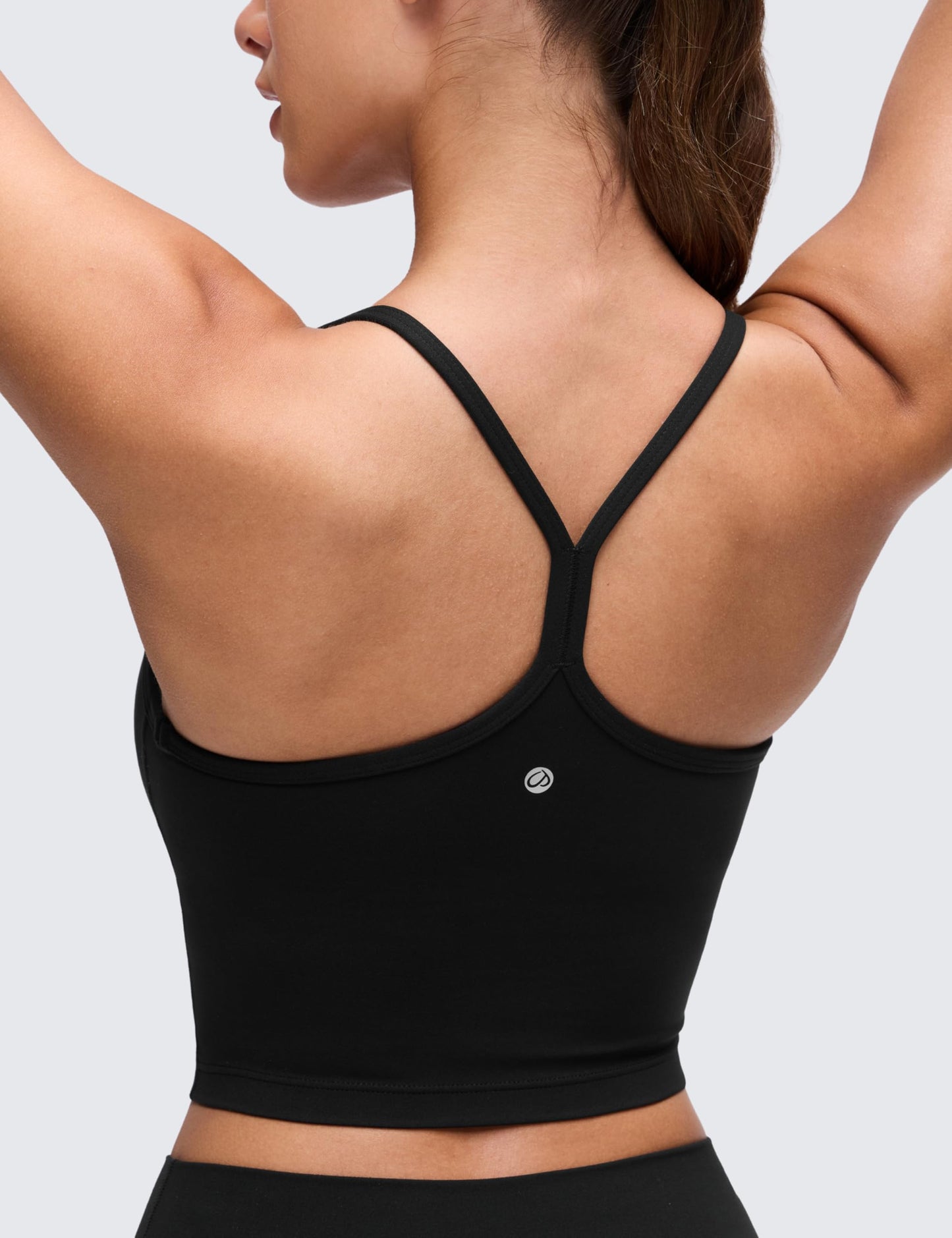 CRZ YOGA Butterluxe Y Back Crop Tank Tops Black Small