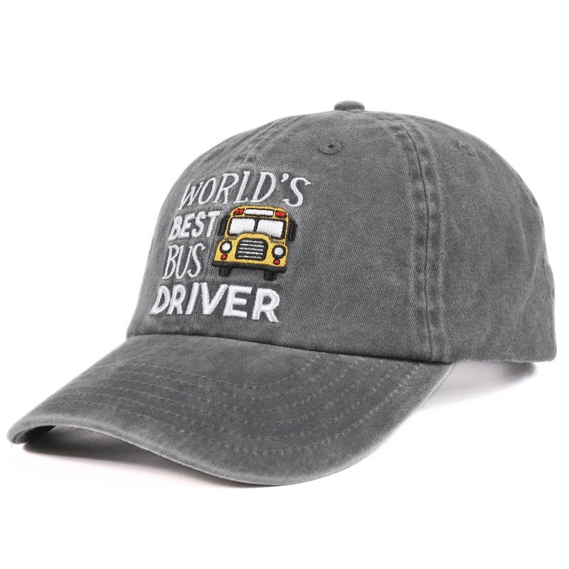 InnoBeta School Bus Driver Appreciation Gifts Cap for Women, Adjustable Embroidered Baseball Hat for Christmas Grey