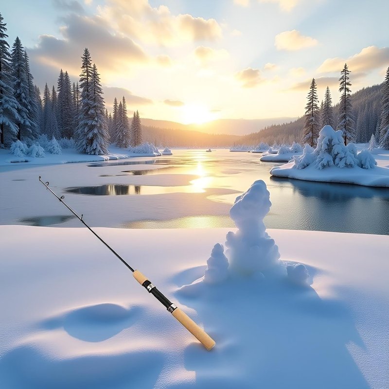 Ice Fishing Rod Reel Combo - 30" Ultra-Light Fiberglass Rod with EVA Handle | Practical Fishing Gear