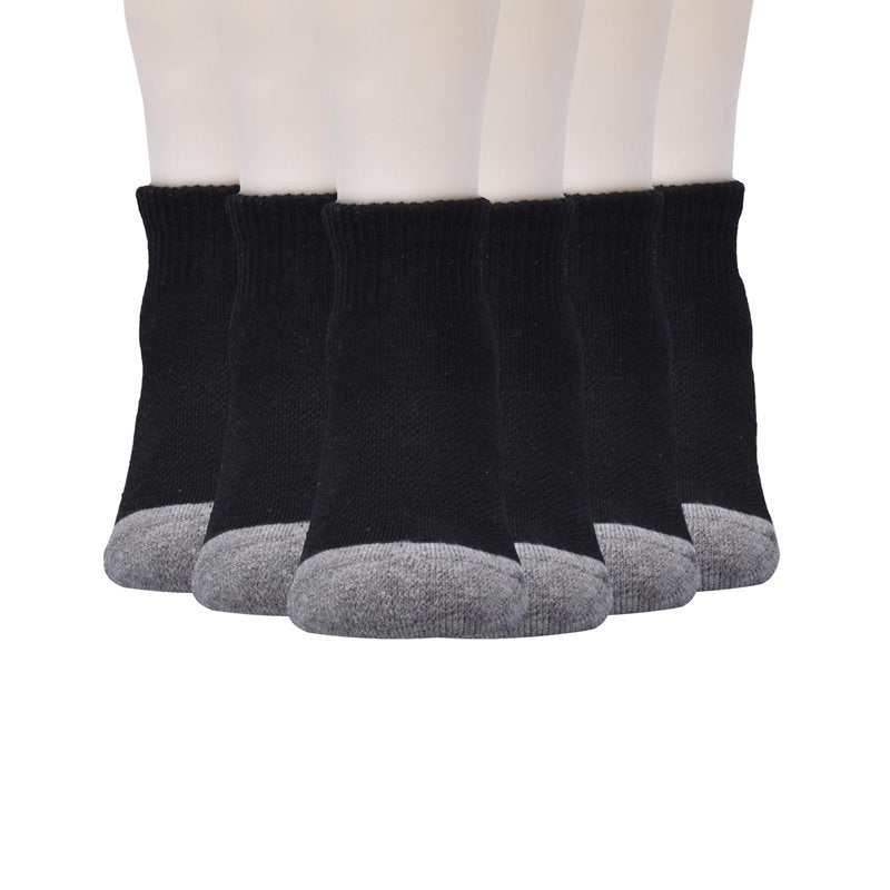 Gap Boys' Core Quarter Cut Socks, 6-Pack Kids Socks, Soft & Stretchy, Comfortable