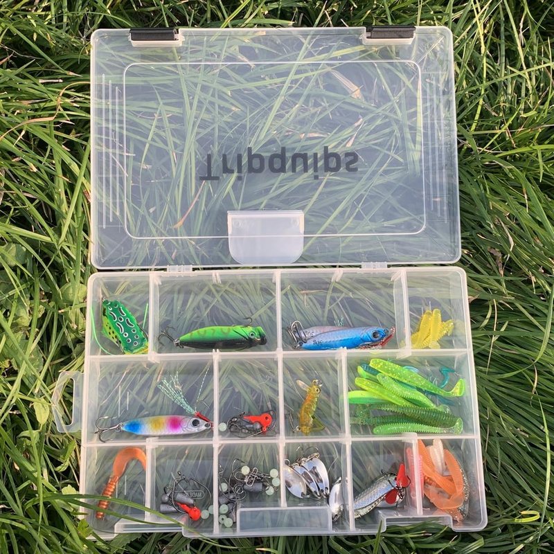 3600 Tackle Trays - Plastic Fishing Tackle Storage Organizer with Removable Dividers | 2 Pack/4 Pack Options