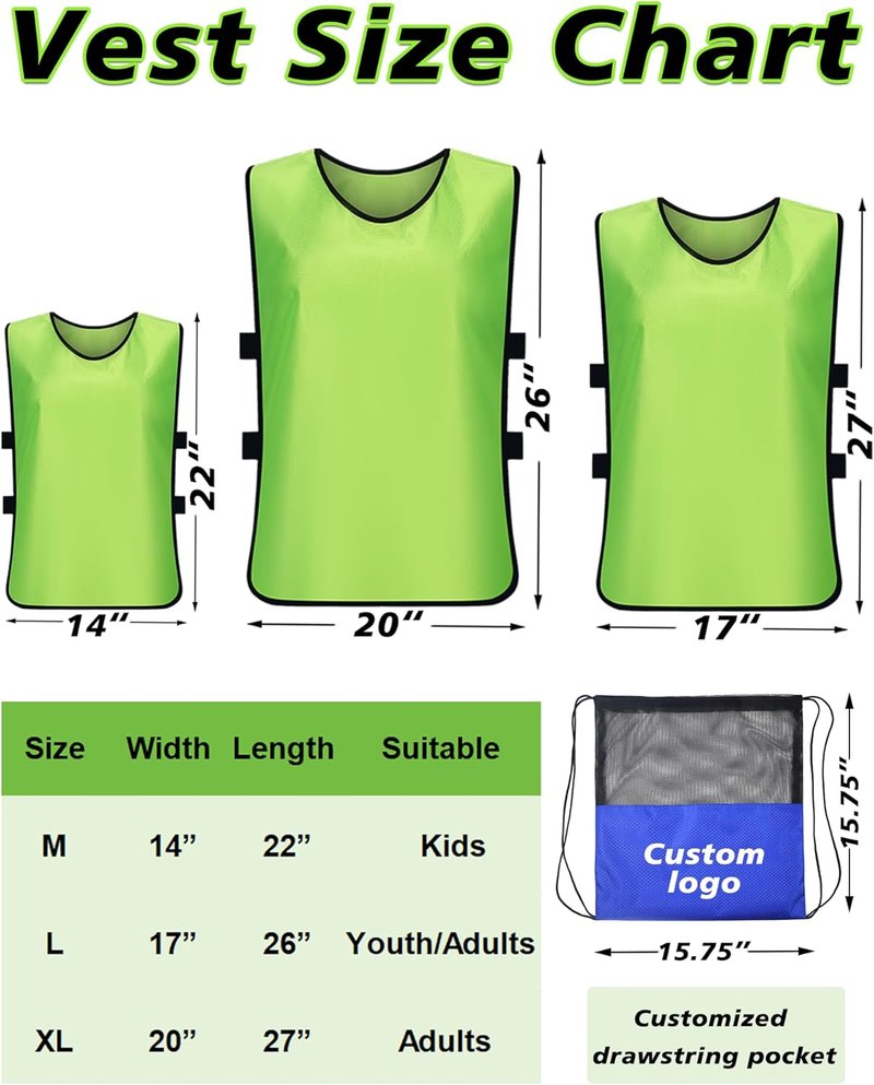 Custom Pinnies Youth Team Sports | Personalized Basketball Practice Jerseys - Add Logo/Text/Number