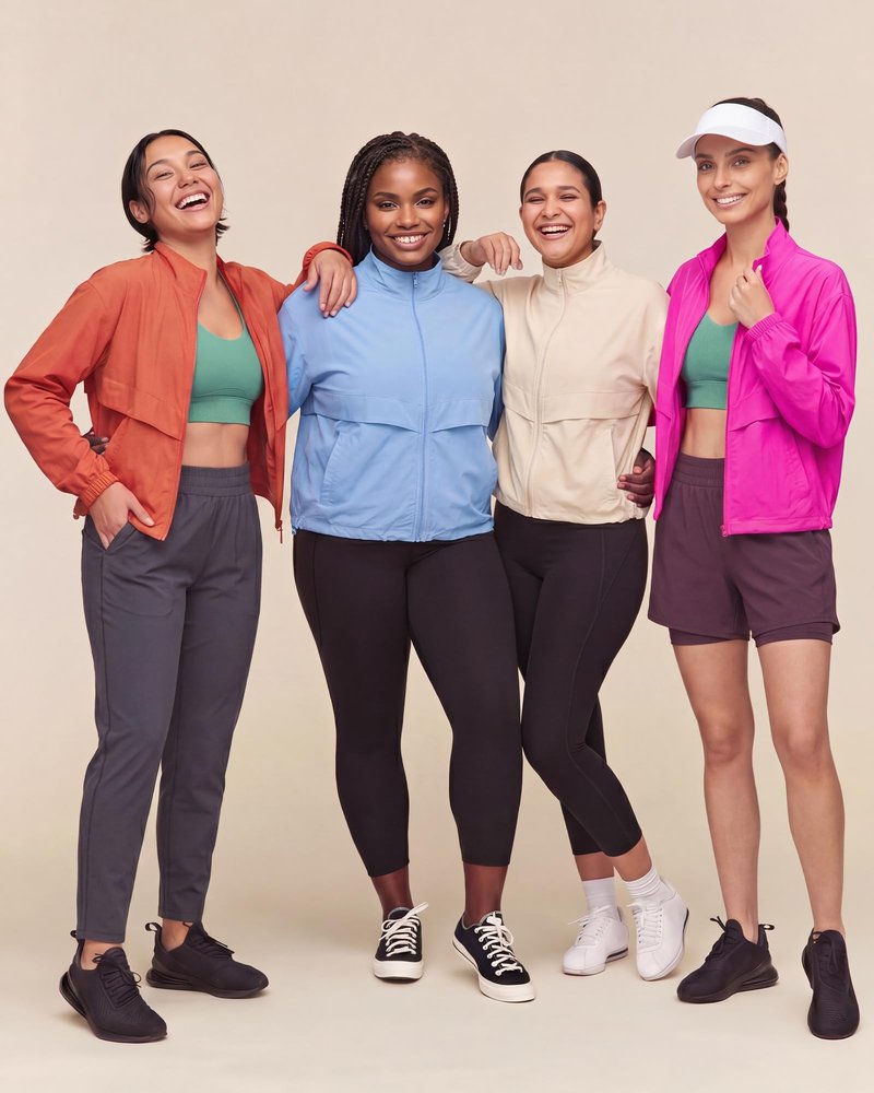 Locachy Women's Lightweight Zip Up Athletic Jacket Stand Collar Windproof Sun Protection Workout Outdoor Jacket Camel XS