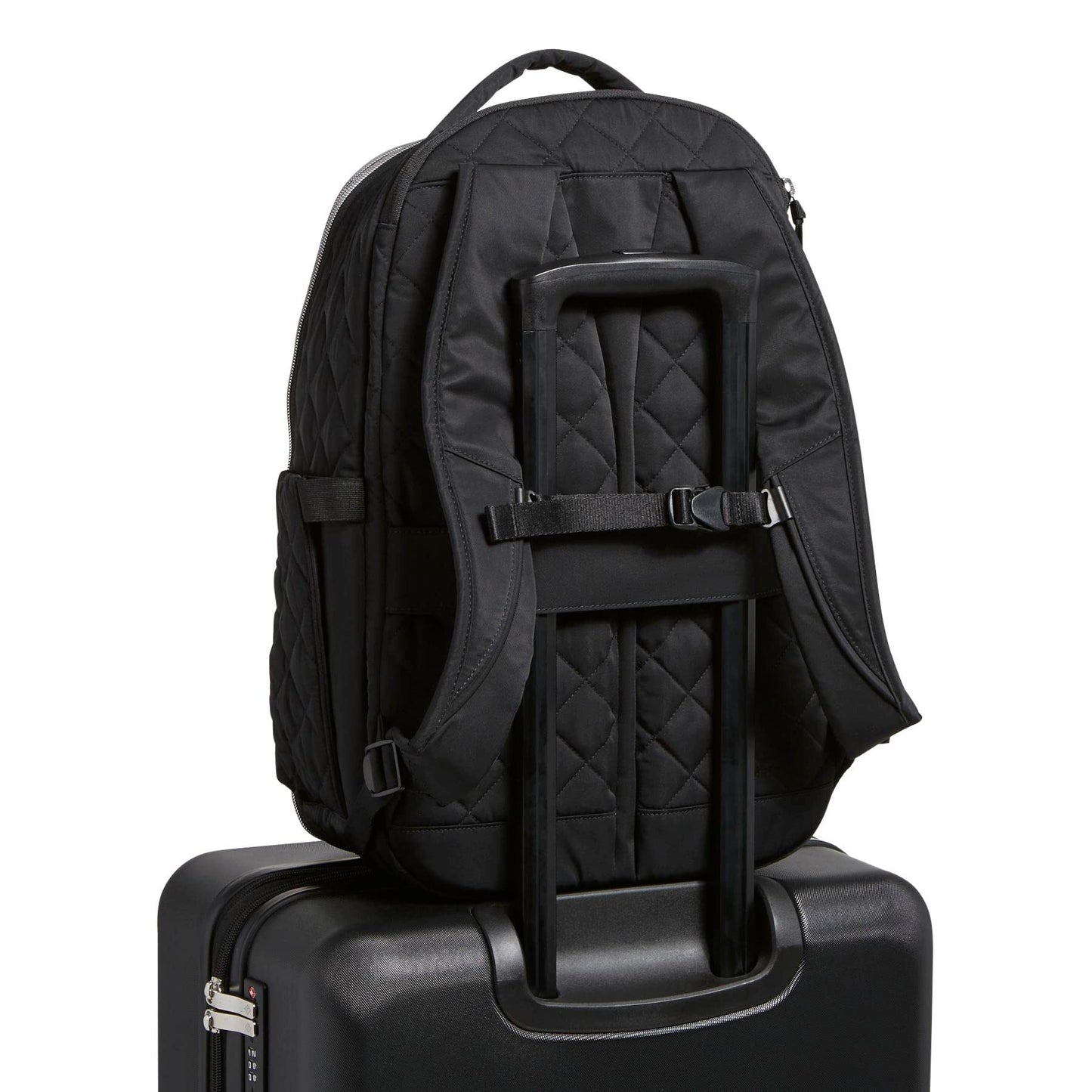 Vera Bradley Women's Performance Twill Travel Backpack Travel Bag, Black, One Size
