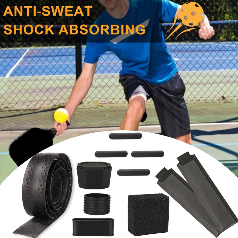 Dexspoeny 11 Pcs Pickleball Paddle Grip Tape Kit, Replacement Handle Wrap for Pickleball Paddle Accessories,Moisture Wicking Surface & Comfort Grip,Universal Pickleball Sport Accessories Set