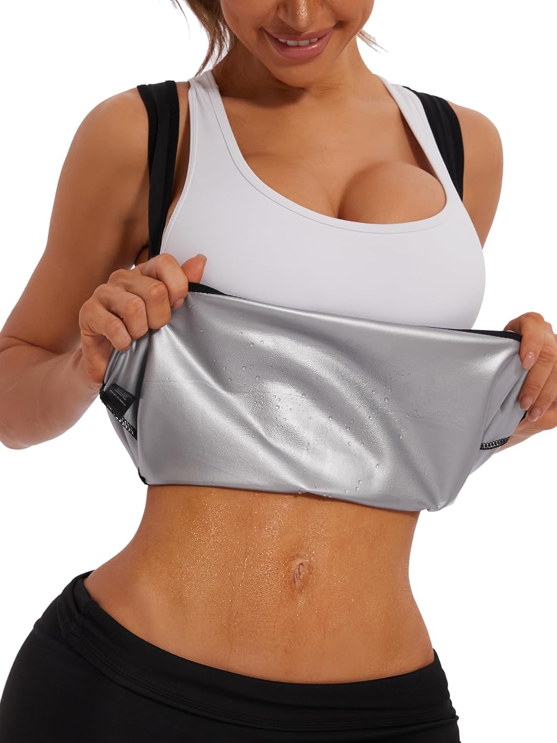 Sauna Vest for Women - Sweat-Enhancing Workout Tank Top | Body Shaper Gym Suit