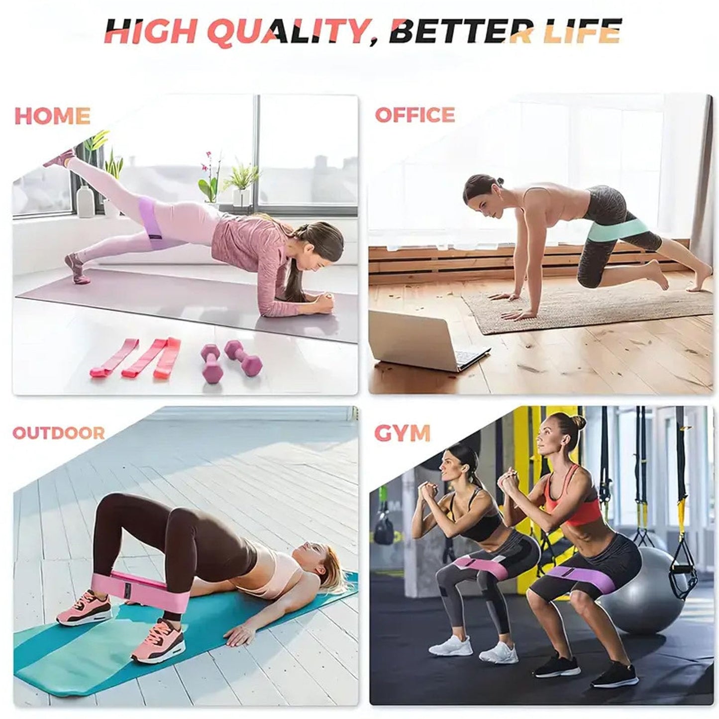 Women's Home Pink Global Pilates 13-Piece Basic Set, Home Pilates Fitness Equipment, Includes Resistance Bands, 14-Inch Magic Circle, Mini Ball, Pilates Strength, Shaping, and Flexibility Starter Kit.