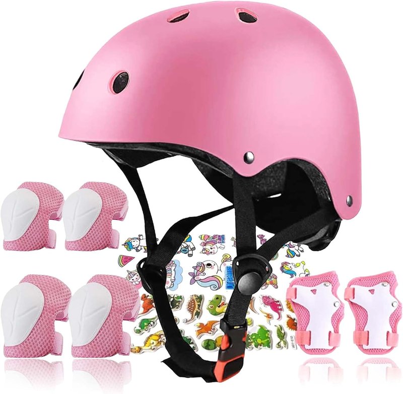 Kids Skateboard Helmet with Knee & Elbow Pads | Adjustable Safety Gear for Ages 2-14