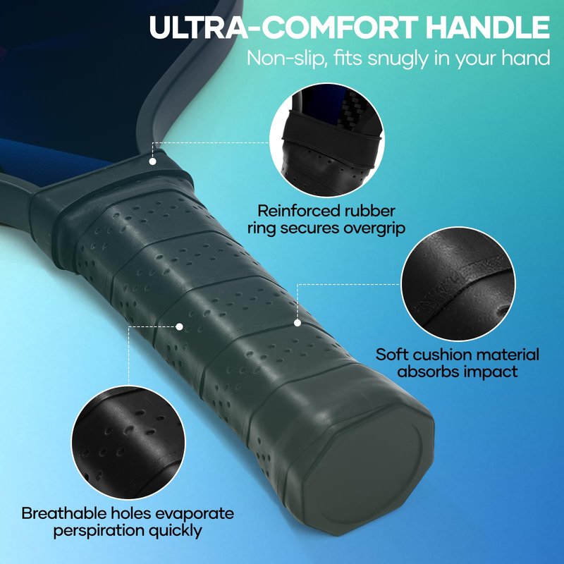 Pickleball Paddles Set of 2, Fiberglass Surface USAPA Approved Pickleball Paddle with 4 Outdoor Indoor Balls & Bag, Lightweight Pickle Ball Rackets for Women Men Kids, Idea Pickleball Gifts