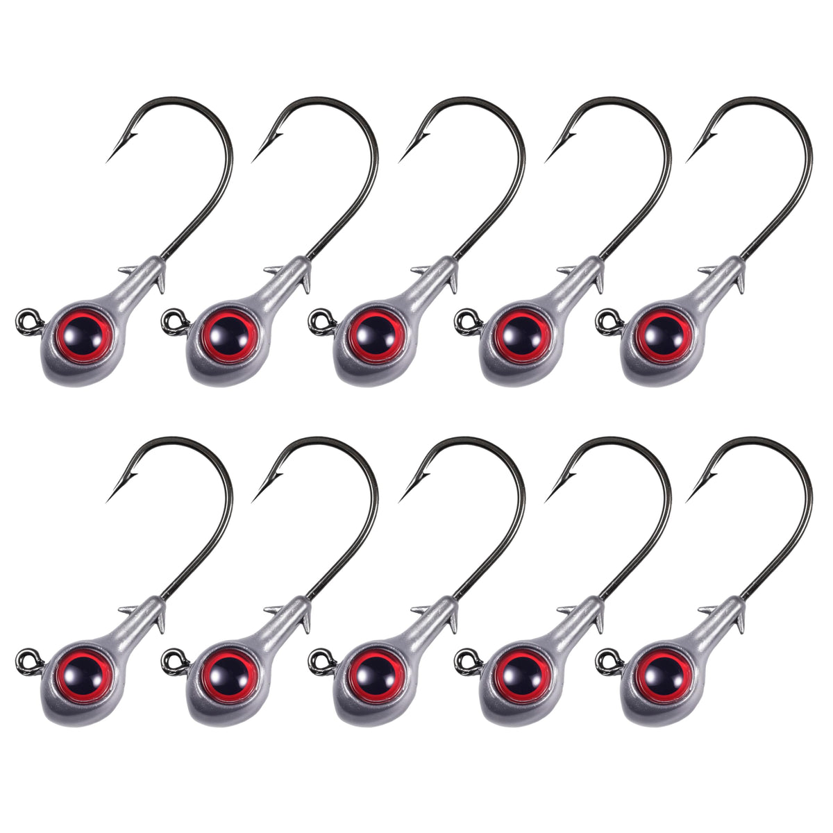 FISHCORNER Fishing Jig Head Oversized 3D Eyes Jigheads Swimbait Jig Heads for Fishing Saltwater Freshwater Bass Trout Walleye Redfish Striper 1/8oz
