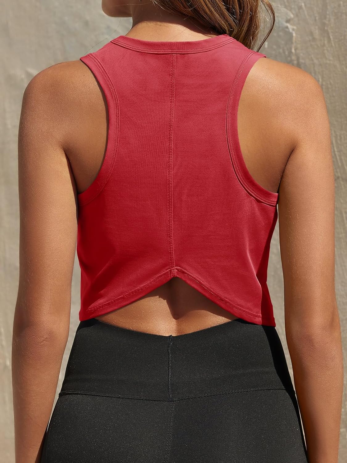 Women's Workout Cropped Tank Tops - Racerback Sleeveless Yoga Shirts for Running | Activewear
