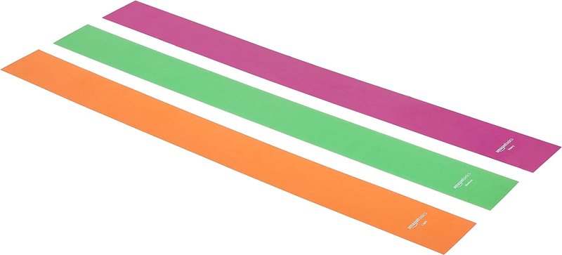 Resistance Bands for Stretching & Strength Training - Set of 3 | Orange, Green, Pink