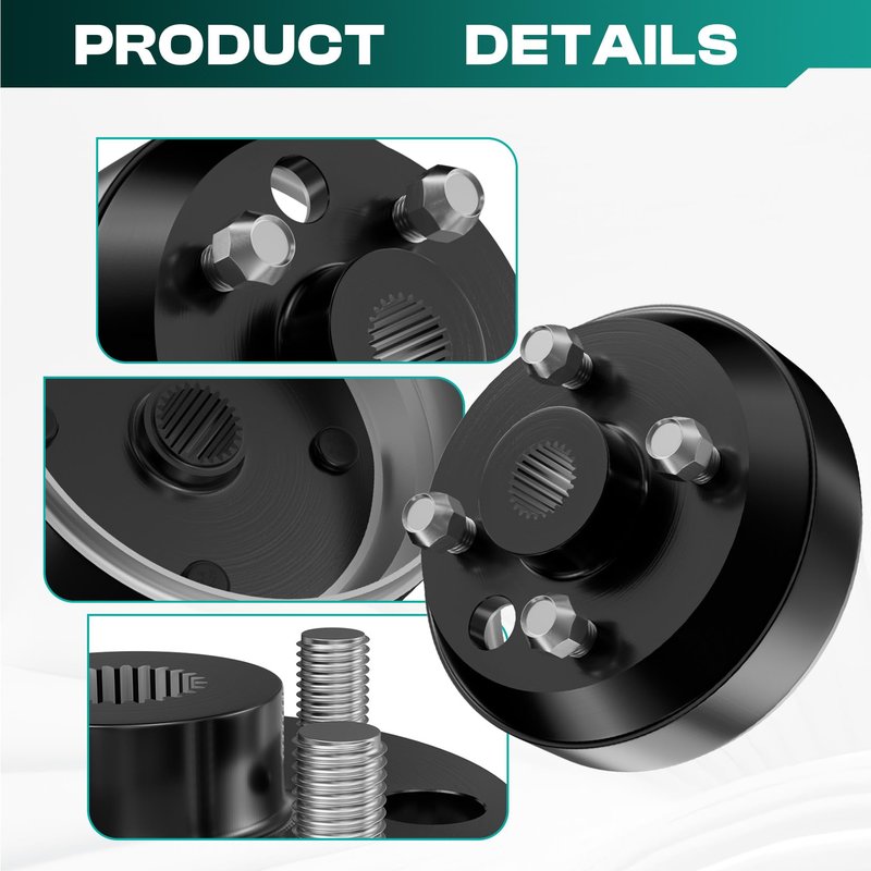 DRIVE UP Golf Cart Brake Drum for EZGO, Large Hole Fine Splined Brake Drum with Nut for EZGO 1991-Up 4 Cycle Gas Models, OEM 21807-G1