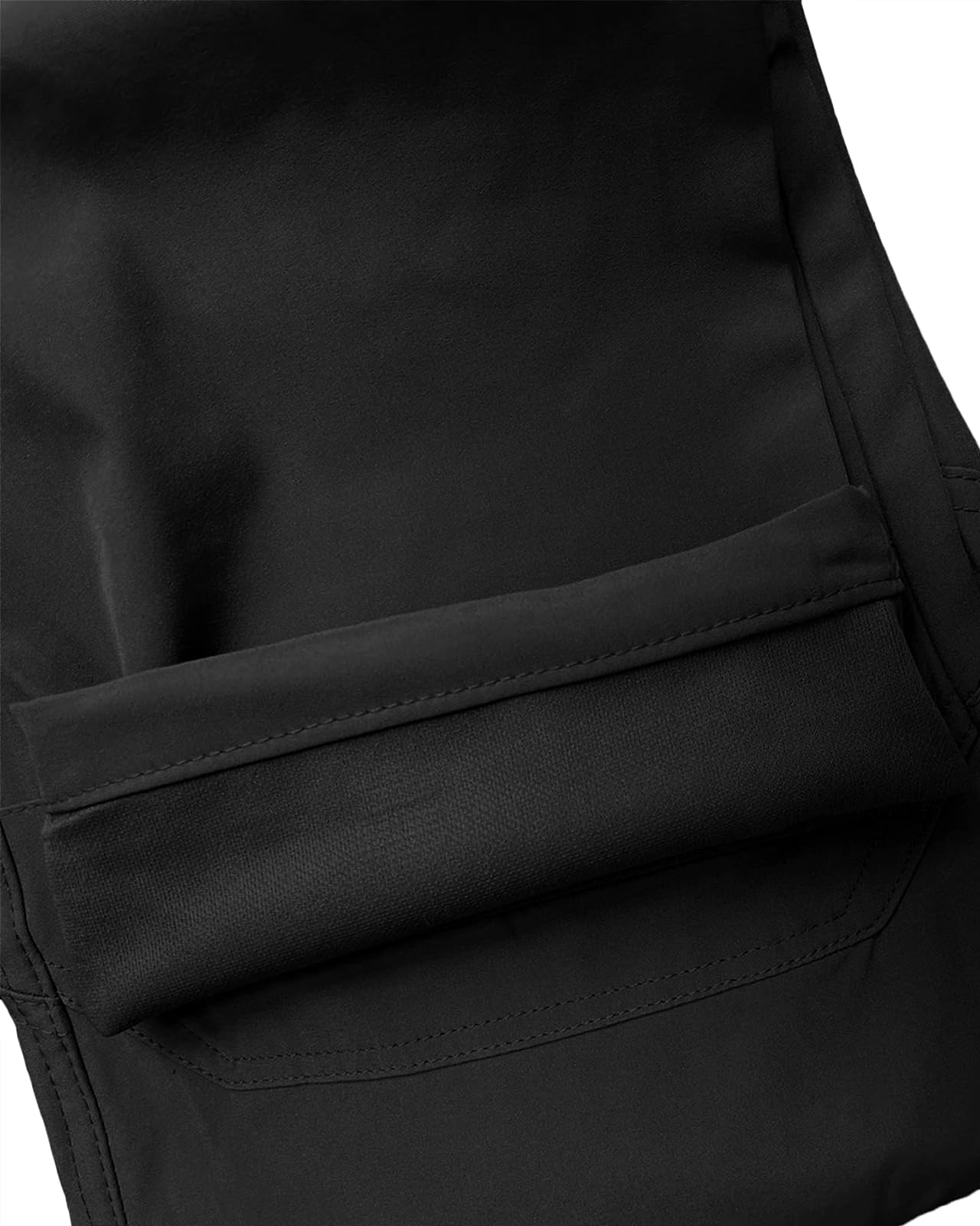 Boonlight Men's Lightweight Tactical Pants, Water Resistant Hiking Cargo Pants with Multiple Pockets for Outdoor (No Belt), Black