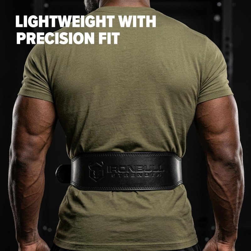 7mm Leather Weight Lifting Belt - 4" Wide Tapered Premium Leather Lifting Belt for Gym, Workout & Weight Training - Weightlifting Belts for Men and Women (Medium, Black)