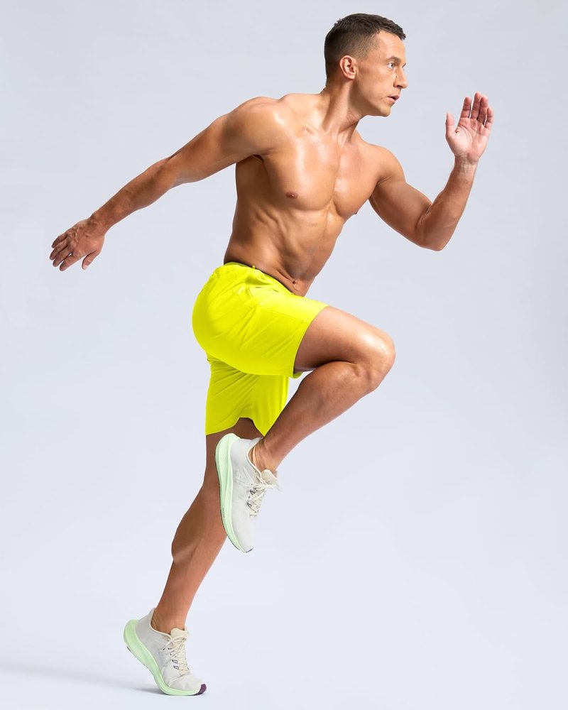 Men's Athletic Running Shorts - Quick Dry Workout Shorts with Zipper Pockets | 7"/5"/9" Sizes for Gym & Hiking