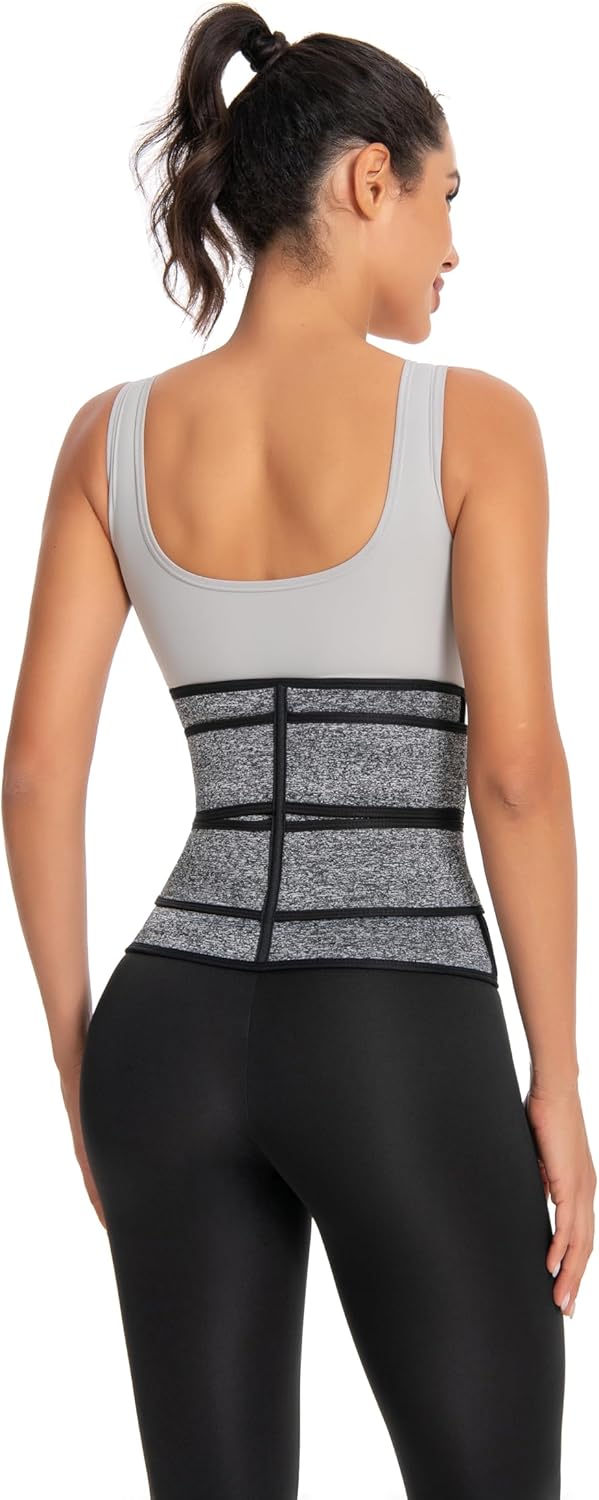 Women's Seamless Sweat Corset Body Shaper - Black Workout Waist Trainer for Enhanced Comfort