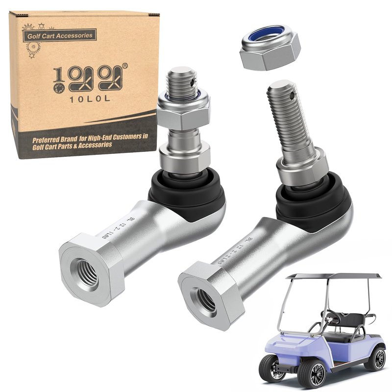 10L0L Golf Cart Ball Joint Tie Rod End Kit for Club Car DS & Carryall 2009-up, Driver & Passenger Side, OEM# 102022601 102022602 102288301