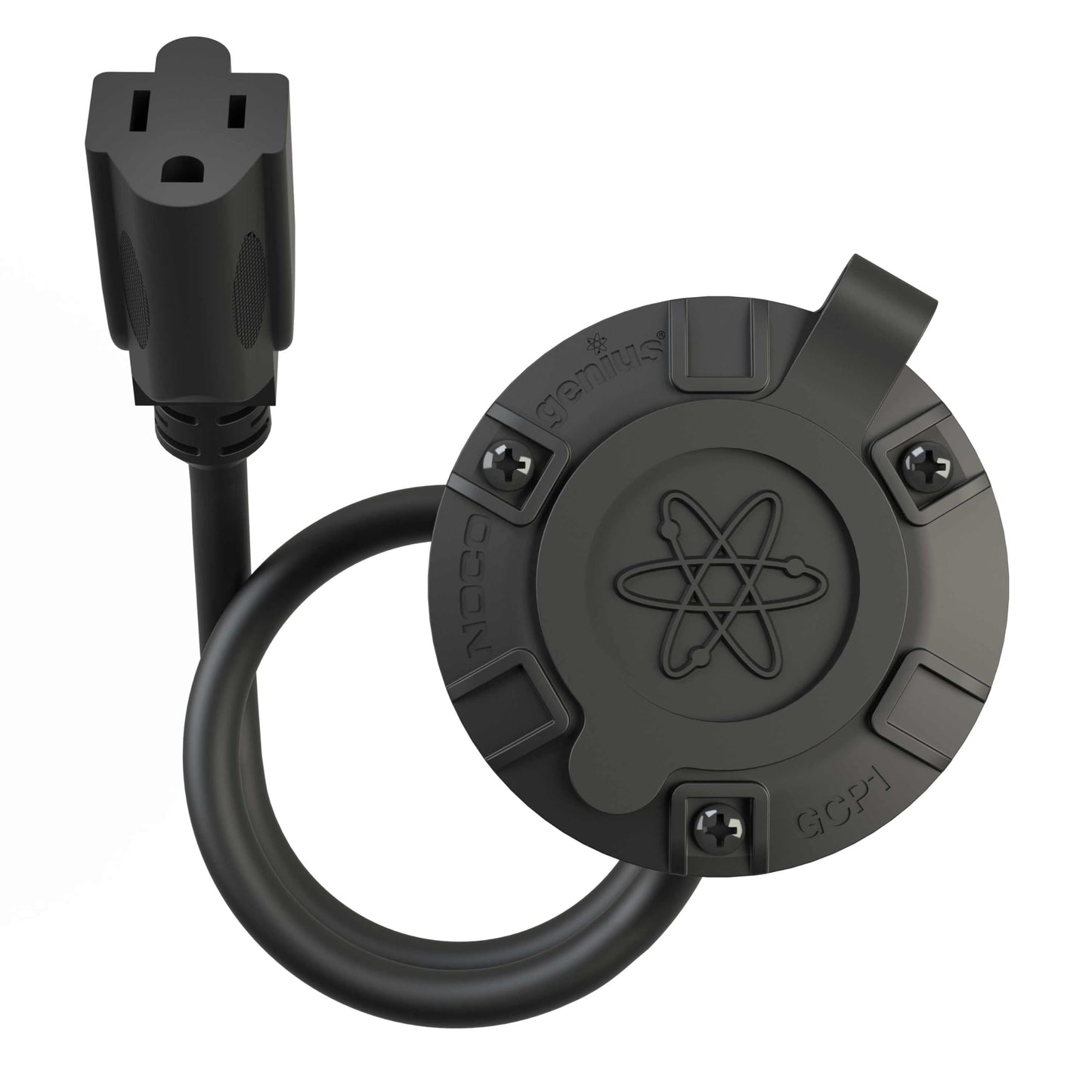 NOCO GCP1 15A AC Port Plug, 125V Power Inlet Socket, and Waterproof Electrical Outlet Receptacle Box with 16-Inch Integrated Outdoor Extension Cord