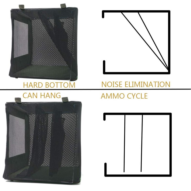 YANDIA Airsoft Gear Target Box Slingshot Portable Airsoft Target with BB Trap Recycle The Ammo