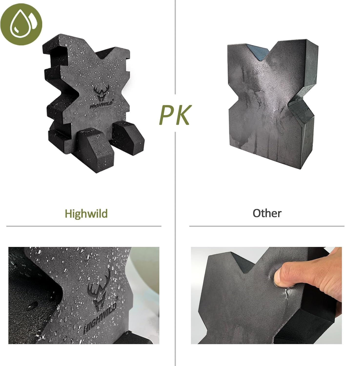 Highwild Shooting Foam Rest - X-Block Bench Rest for Stability | Portable and Lightweight Design