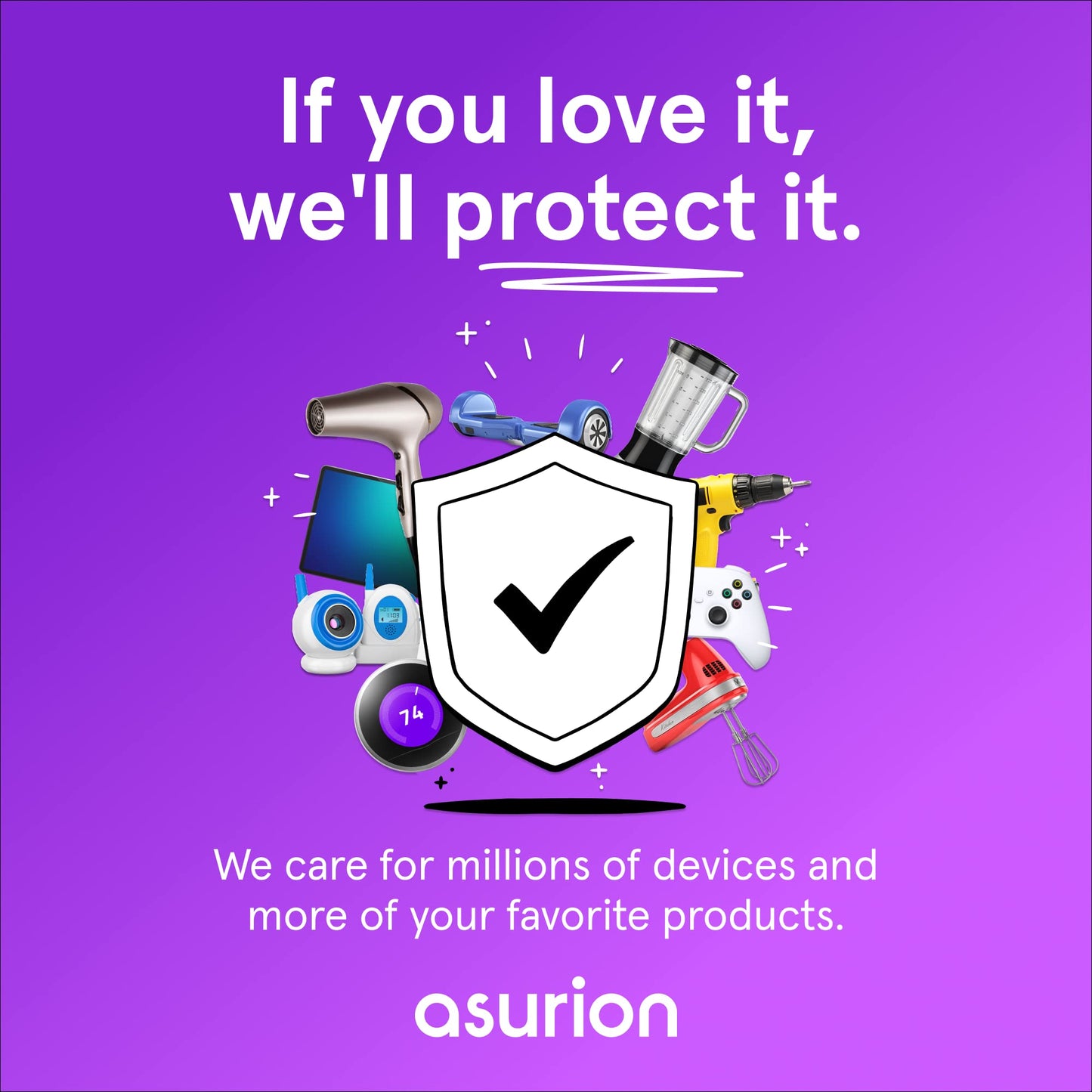 ASURION 2 Year Ride-On Protection Plan ($150 - $174.99)