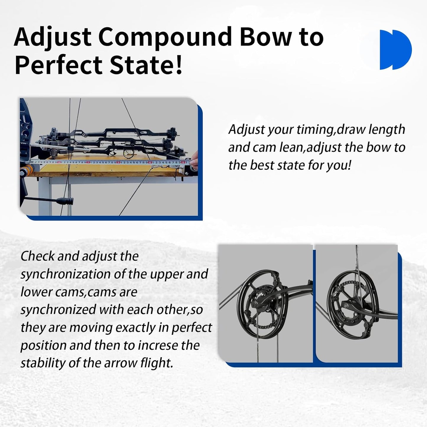 Archery Draw Board - Hand Crank Compound Bow Tool with 100lbs Pulling Capacity | Fits Most Bow Press