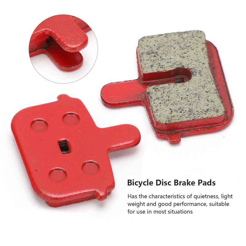 8PCS Bike Disc Brake Pads, Electric Bike Brake Pads Semi Metal Smooth Braking Low Noise Replacement for Mountain Electric Scooters