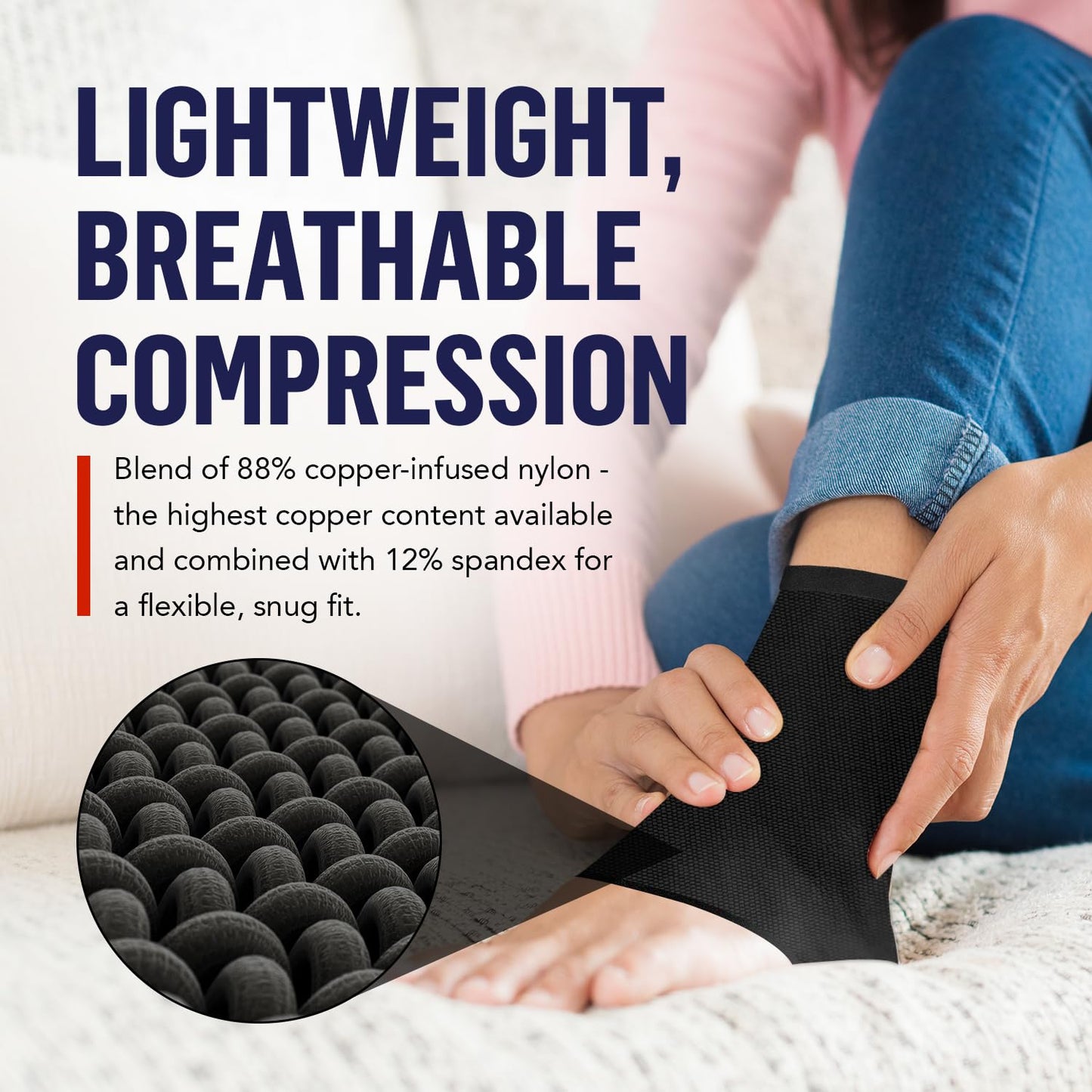 Dr. Arthritis Foot & Ankle Brace Socks - Compression Sleeve for Sprained Ankle Support | Tendonitis Relief (Black, L)