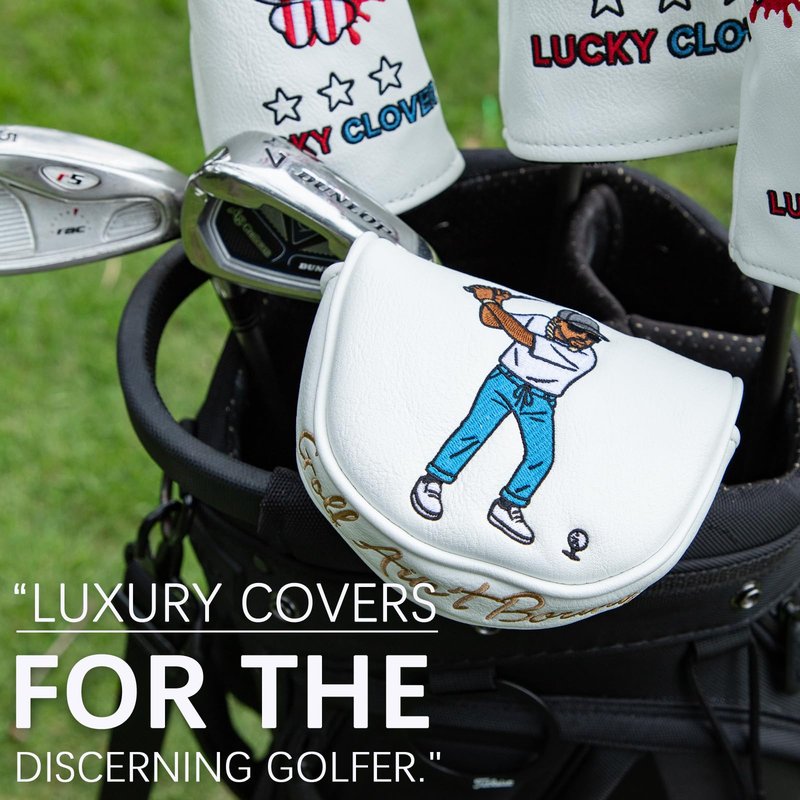 Golf Mallet Putter Cover Headcover Magnetic Closure Premium Leather DO NOT 3PUTT Putter Headcovers Fits for Golf OZ1 MEZZ 1 MEZZ1 MAX Putter (BE Authentic)