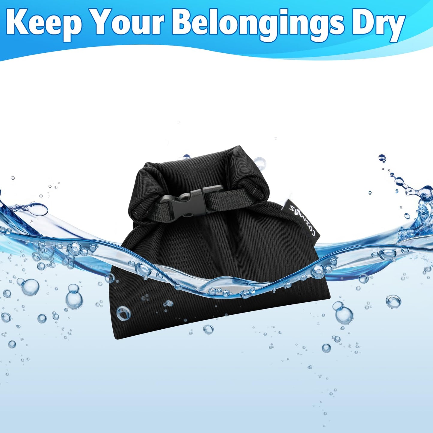 Cosmos 3 Pcs Waterproof Dry Bag, Mini Waterproof Pouch Portable Dry Sacks Small Roll Top Storage Bag for Outdoor Travel Kayaking Boating Camping Hiking (Small Size)