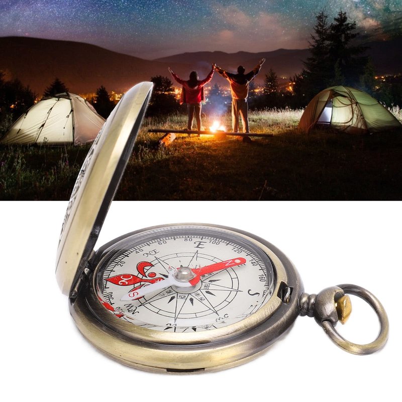 Moofey Compass, Brass Compass, Compas Watch for Outdoor Hiking