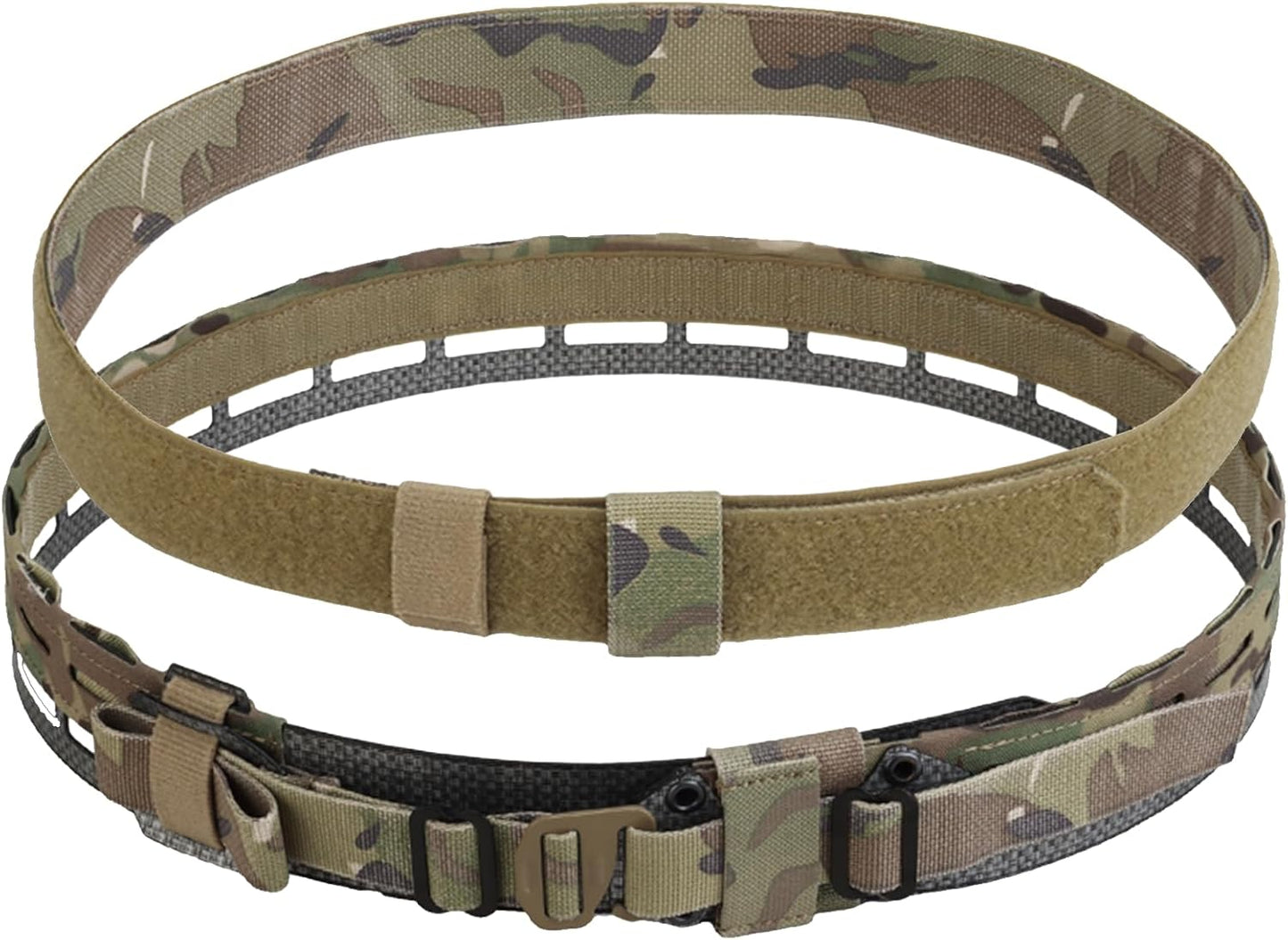 Tactical Battle Belt - Lightweight Carbon-Fiber Reinforced Design | Fits 36–41" Waist, 24" x 1.9" MC Color