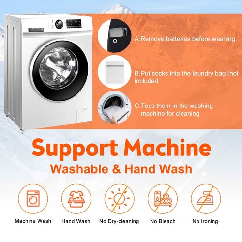 5000mAh Heated Socks for Men Women-360° Fast Heating Electric Socks-4 Heat Settings 131°F-167°F Battery Heated Socks-Machine Washable Electric Heated Socks Rechargeable for Hunting Skiing Camping