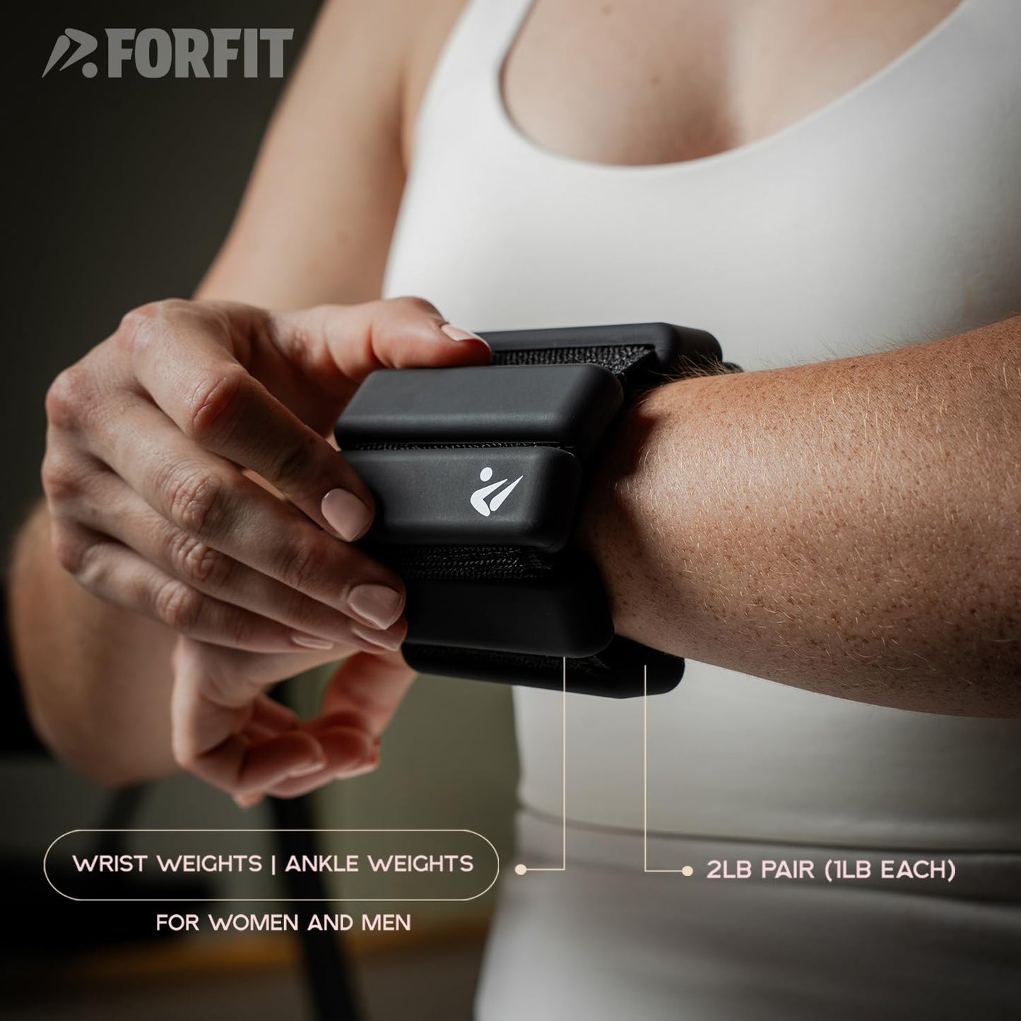 Wrist Weights | Ankle Weights for Women and Men - 2LB Pair (1LB Each) with Resistance Bands | Weights Dumbbells set for Yoga, Pilates, Physical Therapy, Walking | Adjustable Dumbbells Sets for Gym & Home (Rectangular Rose)
